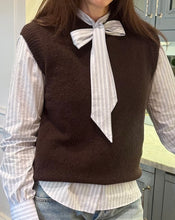 Load image into Gallery viewer, Masscob Lyndon Eco-Cashmere Blend Vest in Chocolate
