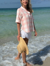 Load image into Gallery viewer, Thierry Colson Zouk Safari Shirt in Pink Vichy
