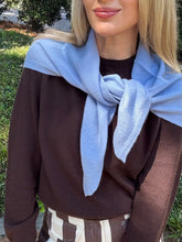 Load image into Gallery viewer, Archer Chocolate Brown Cashmere Double Neckline Crew
