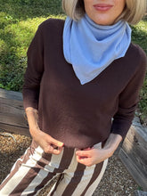Load image into Gallery viewer, Colori Cashmere Triangular Scarf in Lisbona Blue
