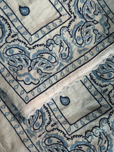 Load image into Gallery viewer, Embroidered Light Blue Bandana Pants
