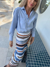 Load image into Gallery viewer, Coco Shop Cool Stripe Pencil Skirt
