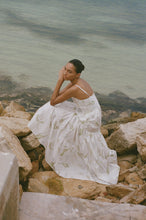 Load image into Gallery viewer, Coco Shop Tiered Dress in White Peace Lily
