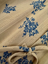 Load image into Gallery viewer, Andion Barbara Tan with Blue Flowers
