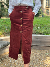 Load image into Gallery viewer, Antik Batik Tilto Skirt in Burgundy
