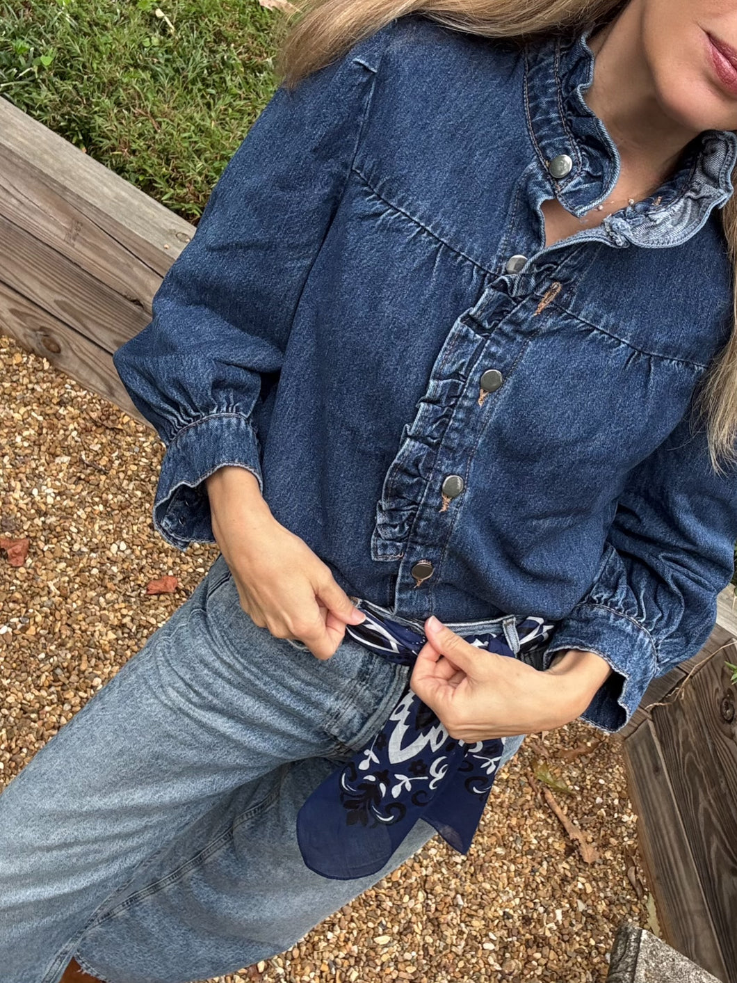 Secular Rene Shirt in Denim