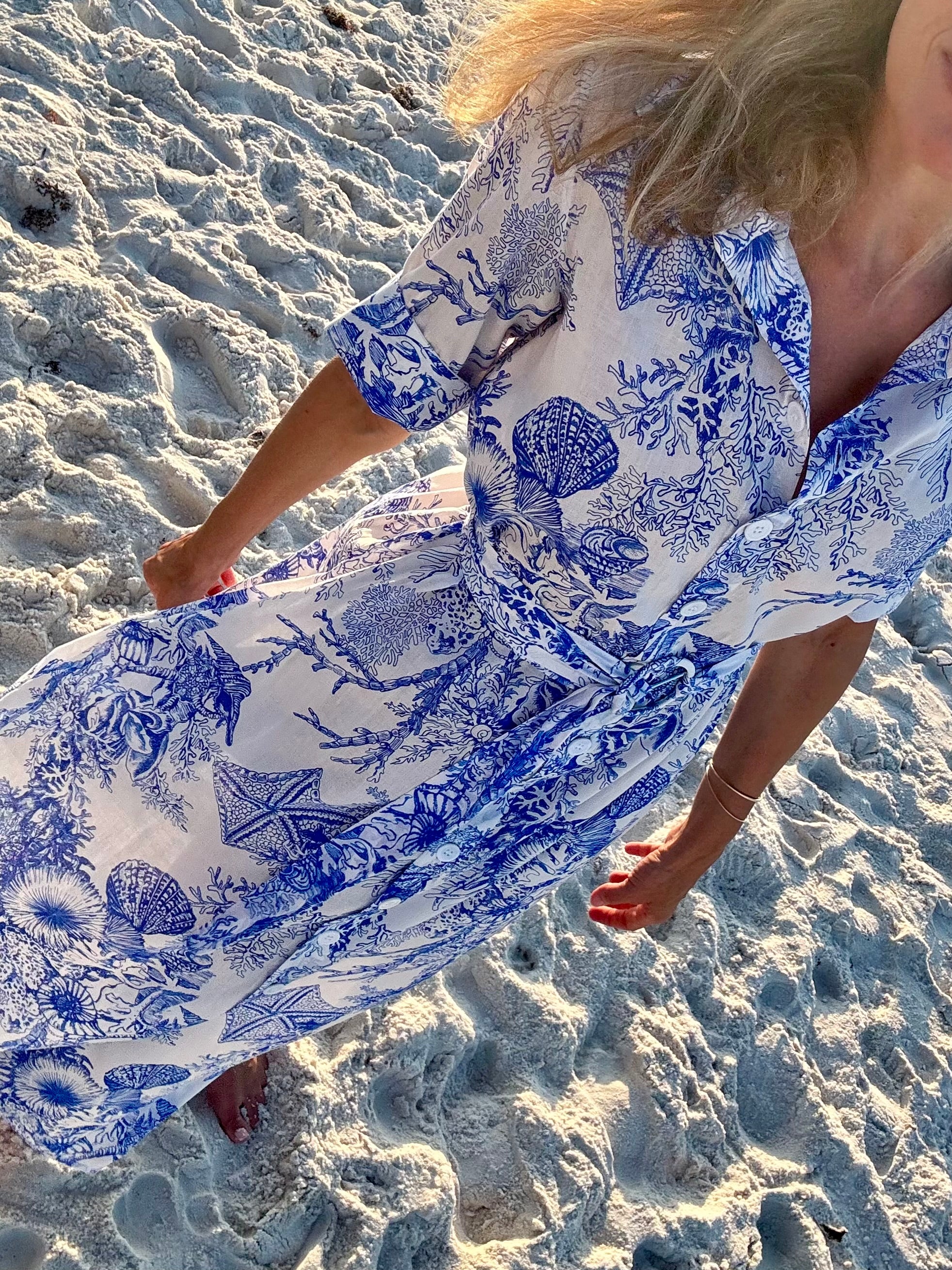 h&m kaftan dress blue Women's Maxi Long sleeve long Dress moroccan Kaftan Caftan Jilbab Isla main image 1