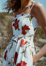 Load image into Gallery viewer, Coco Shop Poof Dress in Red Hibiscus
