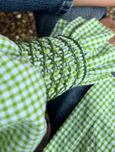Load image into Gallery viewer, Andion Amelia Blouse in Green Gingham with Hand Embroidery
