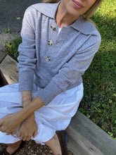 Load image into Gallery viewer, Finely Cashmere Polo in Heather Grey
