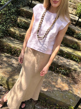 Load image into Gallery viewer, Hartford Howie Woven Top in Dune and Pink
