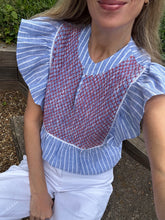 Load image into Gallery viewer, Loretta Caponi Hand Embroidered Sestri Top
