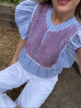 Load image into Gallery viewer, Loretta Caponi Hand Embroidered Sestri Top
