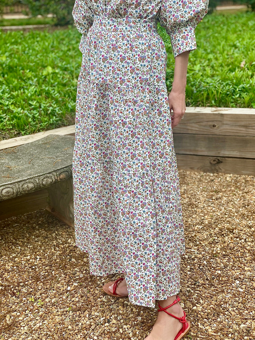 TLP Poppy Skirt in Bold Botanical