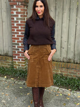 Load image into Gallery viewer, Secular Maggie Skirt in Camel Corduroy
