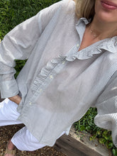 Load image into Gallery viewer, Masscob Bora Blouse in Blue Striped Cotton
