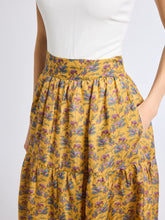 Load image into Gallery viewer, Paola Silk Skirt in Rattan Floral

