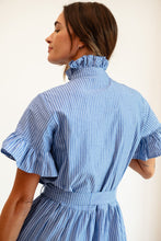 Load image into Gallery viewer, Mille Victoria Dress in Harbor Stripe
