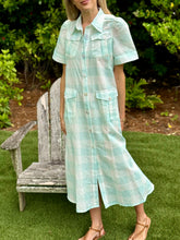 Load image into Gallery viewer, Thierry Colson Baghera Dress in Mint Vichy
