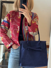 Load image into Gallery viewer, Deconstructed Canvas Tote Bag-Blue

