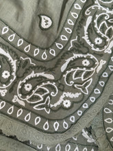 Load image into Gallery viewer, Embroidered Bandana Shorts Olive Green
