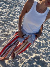 Load image into Gallery viewer, Coco Shop Classic Crop Pant in Vibrant Stripe

