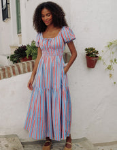 Load image into Gallery viewer, Pink City Prints Katie Dress in Poets Stripe
