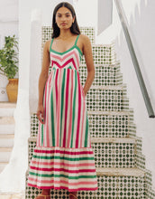 Load image into Gallery viewer, Pink City Prints Puglia Dress in Watermelon Stripe
