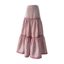 Load image into Gallery viewer, De Castro Pink Striped Linen Skirt
