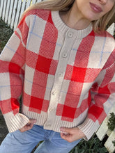 Load image into Gallery viewer, The Tiny Big Sister Check Cardigan
