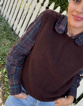 Load image into Gallery viewer, Masscob Lyndon Eco-Cashmere Blend Vest in Chocolate
