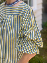 Load image into Gallery viewer, Thierry Colson Scarlett Blouse in Yellow Caviar Stripes
