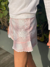 Load image into Gallery viewer, Juliet Dunn Gingham Emroidered Shorts in Pale Pink
