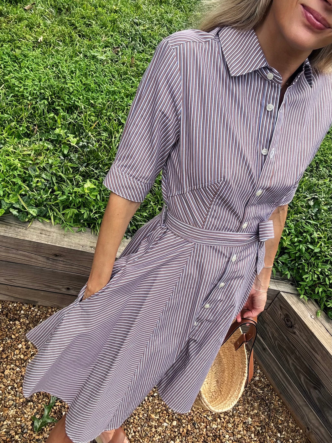 A Shirt Thing Suzanne Shirt Dress in Stripe