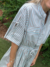 Load image into Gallery viewer, Hevron Febe Dress in Ice Blue Stripe
