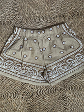Load image into Gallery viewer, Embroidered Bandana Shorts Tan
