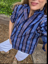 Load image into Gallery viewer, Thierry Colson Vita Blouse in Navy and Blue
