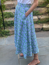 Load image into Gallery viewer, Thierry Colson Green/Blue/Grey Parrot Print Wynona Skirt

