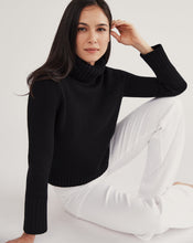 Load image into Gallery viewer, The Tisbury Cotton Turtleneck in Black
