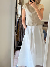 Load image into Gallery viewer, Thierry Colson Wynona White Gaberdine Skirt
