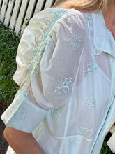 Load image into Gallery viewer, Thierry Colson Venetia Dress in Mint Floral Eyelet

