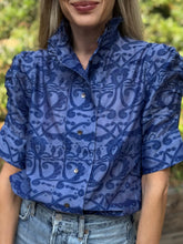 Load image into Gallery viewer, Thierry Colson Cotton/Silk Vita Blouse in Blue
