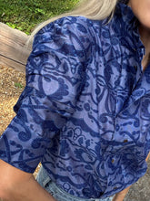 Load image into Gallery viewer, Thierry Colson Cotton/Silk Vita Blouse in Blue
