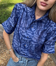 Load image into Gallery viewer, Thierry Colson Cotton/Silk Vita Blouse in Blue
