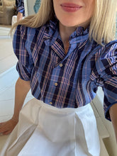 Load image into Gallery viewer, Thierry Colson Vita Blouse in Navy and Blue
