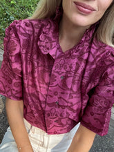 Load image into Gallery viewer, Thierry Colson Cotton/Silk Vita Blouse in Crimson
