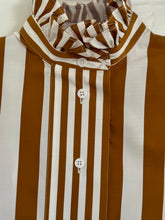 Load image into Gallery viewer, Thierry Colson Tobacco Lido Striped Vita Blouse in Luxury Cotton Poplin
