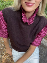 Load image into Gallery viewer, Thierry Colson Cotton/Silk Vita Blouse in Crimson
