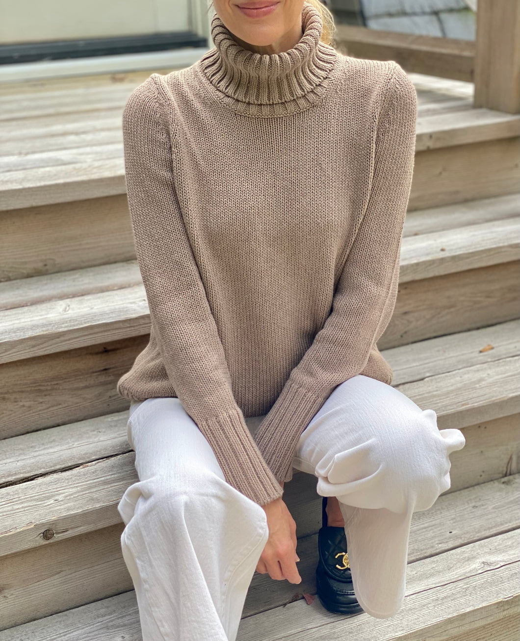 The Wynn Cotton Sweater in Carmel