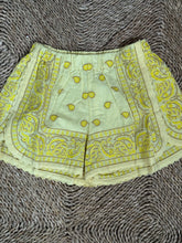 Load image into Gallery viewer, Embroidered Bandana Shorts Yellow
